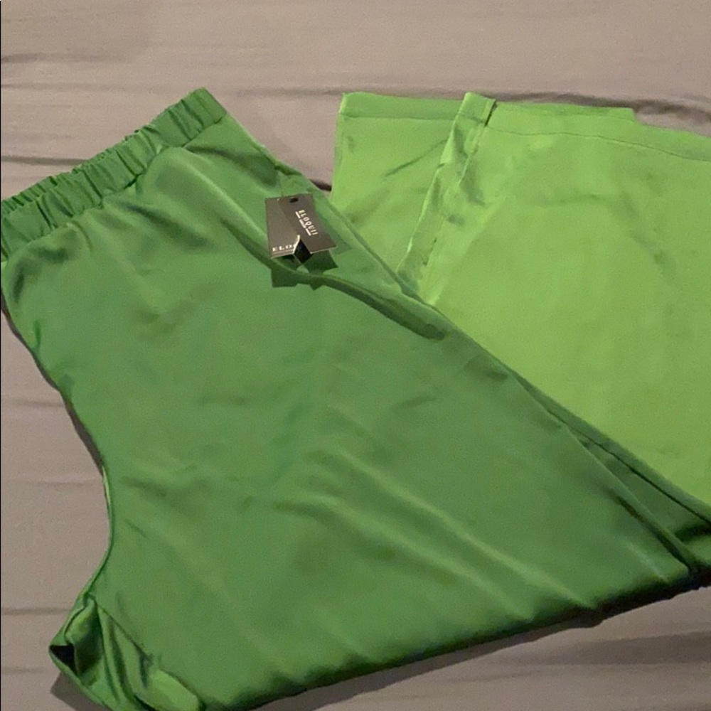 Eloquii Silk Wide Leg Pant